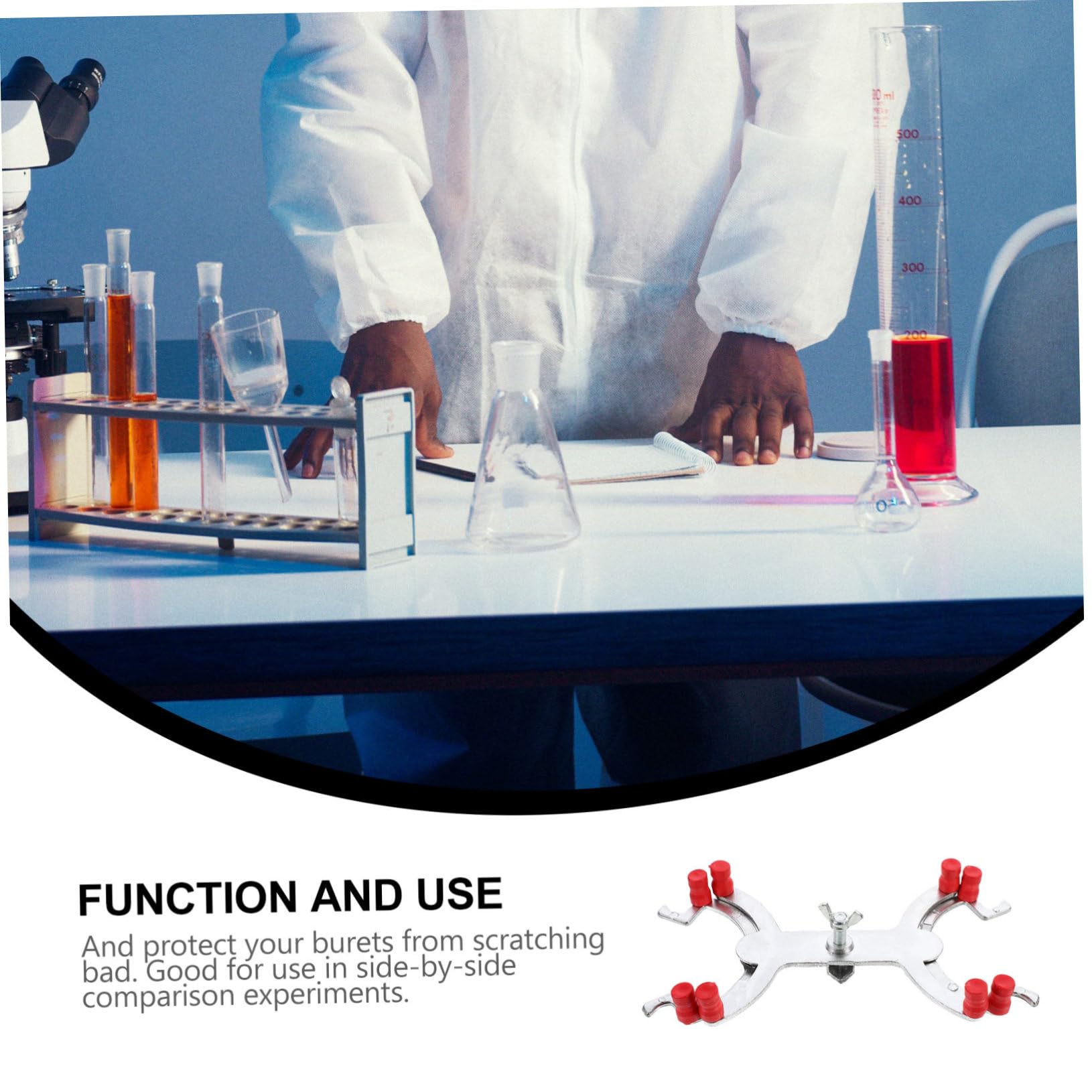 Alipis 5 Stück Titrationstisch Clip Chemie Zubehör Titrations Clip Klemme Labor Clips Für Titrationen Aluminium Clip Schulbedarf Experiment Silber Aluminiumlegierung