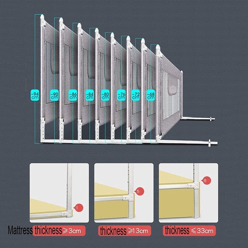 Baby Box Nursery Anti-collisione Guardrail Sollevamento Verticale Letto per Bambini con Rete ventilata Giocattolo Anti-Caduta anticollisione Regolabile in Altezza (Dimensioni: 200