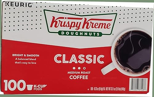 Krispy Kreme Café tostado medio brillante y suave, rosquillas, 100 ct.