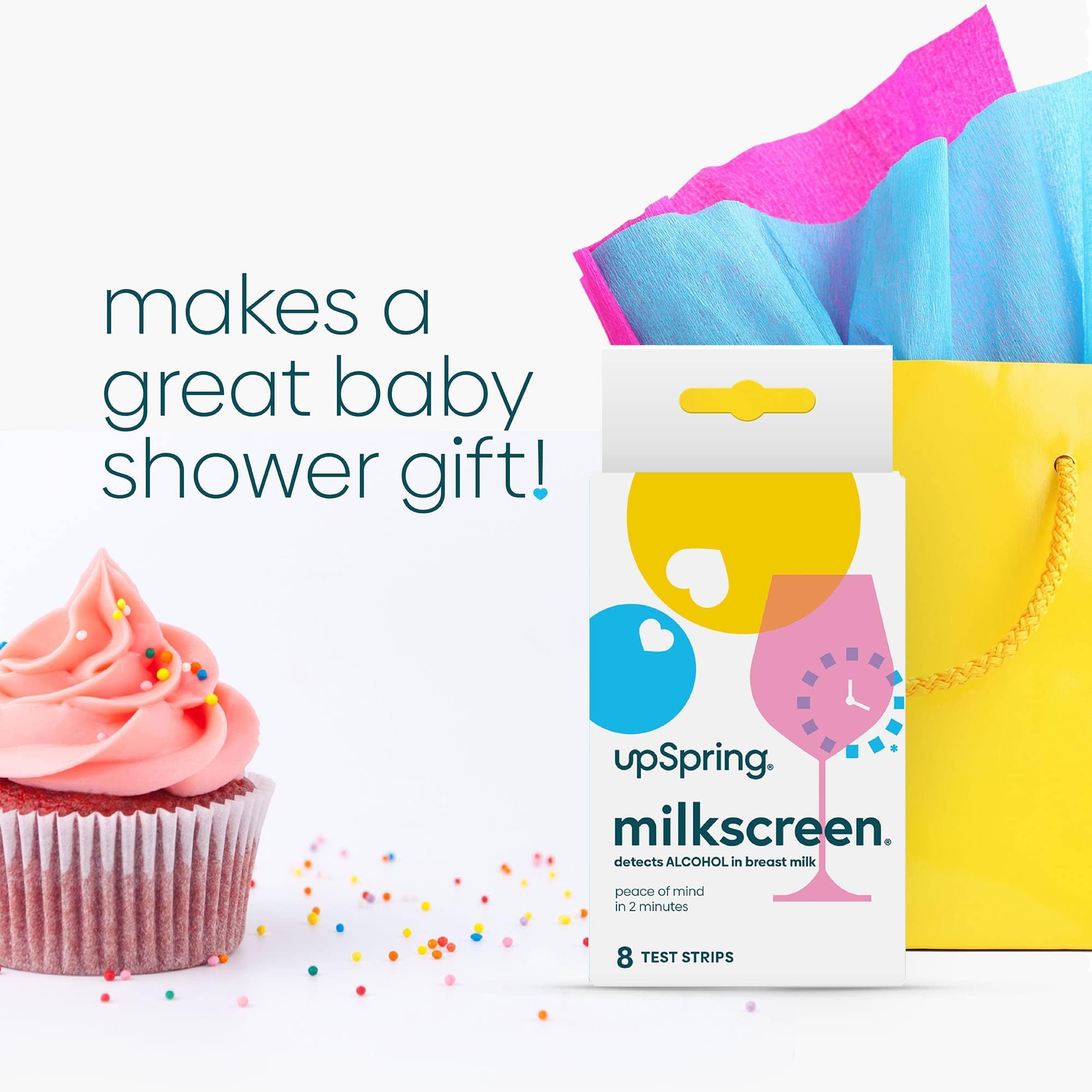 UpSpring Baby Milkscreen prueba casera para el alcohol en la leche 20 tiras de prueba de mama