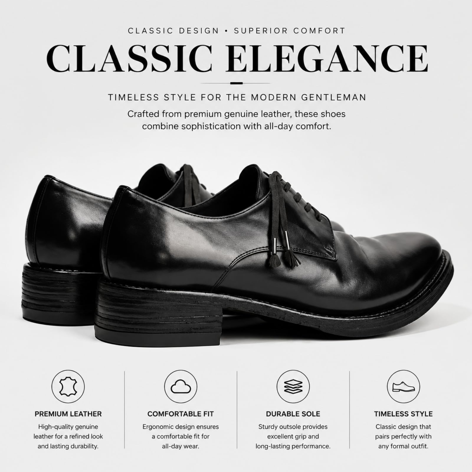 GFZMF Męskie buty Derby ze szpiczastym noskiem, cholewka z prawdziwej skóry cielęcej, postarzane wykończenie vintage, gruba podeszwa, wzrost wysokości 3-5 cm, sznurowane buty biznesowe na co dzień