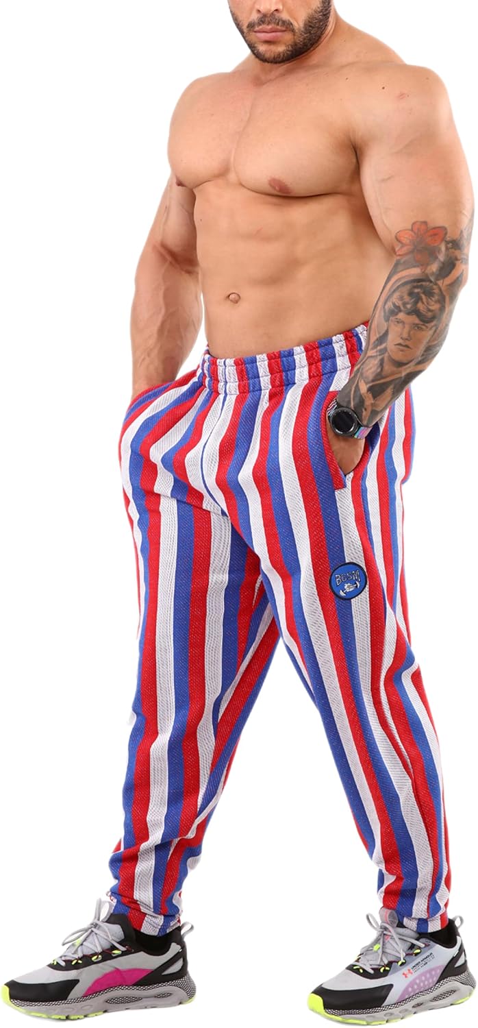 Men's Loose Fit Cotton Sweatpants with Pockets, Gym Lifestyle Pants