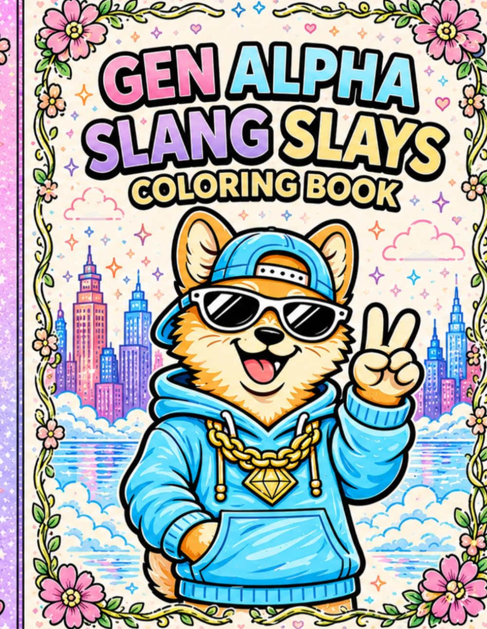 Gen Alpha Slang Slays: Cute Coloring Book For Teens & Adults