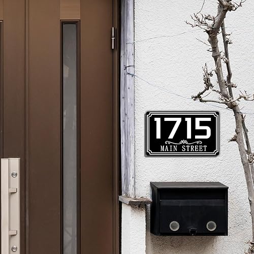 Vista 12 de Placa reflectante personalizada para dirección de casa para exterior, placa de número de casa personalizada para buzón exterior, letrero de Placa