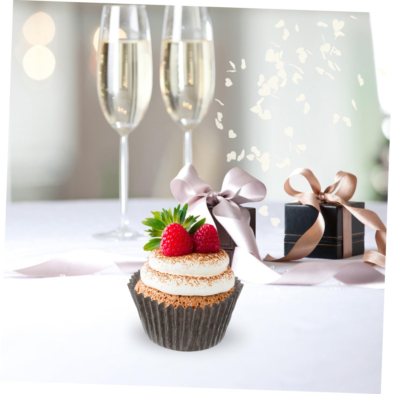 ULTECHNOVO Capacillos de Papel Resistente Grasa sin Olor para Cupcakes Grandes 1000 Piezas Ideales para Hornear y Decorar Postres en Bodas y Celebraciones