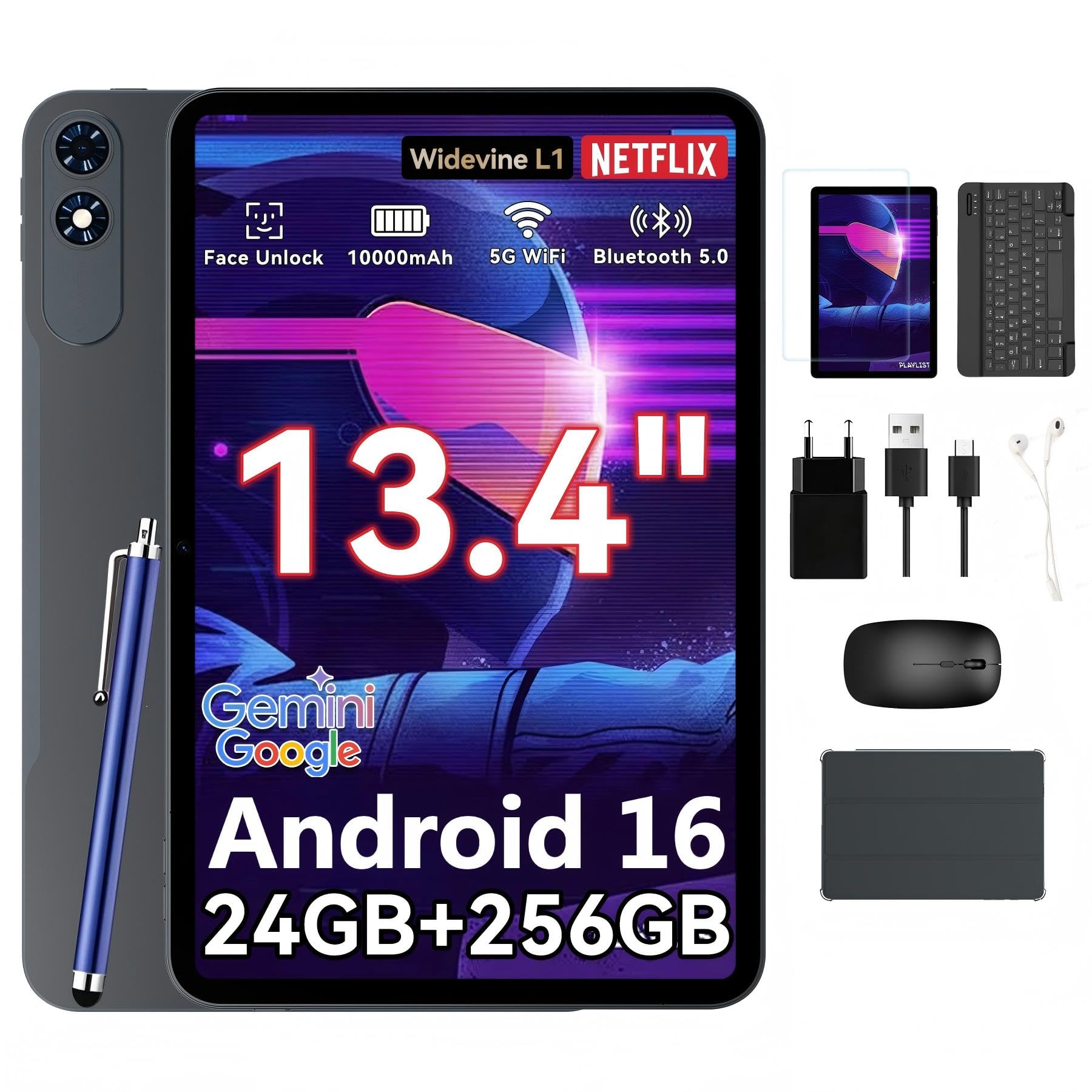 TABWEE T60pro Android 15 タブレットWi-Fiモデル TABWEE T60 Pro Tablet 13,4 Zoll Android 15, 120Hz Display, 24GB