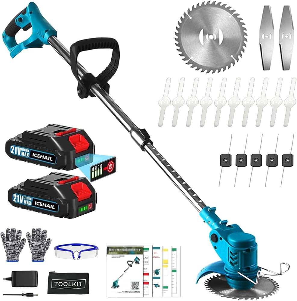 草刈機 充電式草刈り機 18v互換 刈込幅25cm 2個4AhバッテリLED表示 Amazon.co.jp: Gakkiti 充電式草刈り機18V 伸縮式 コードレス
