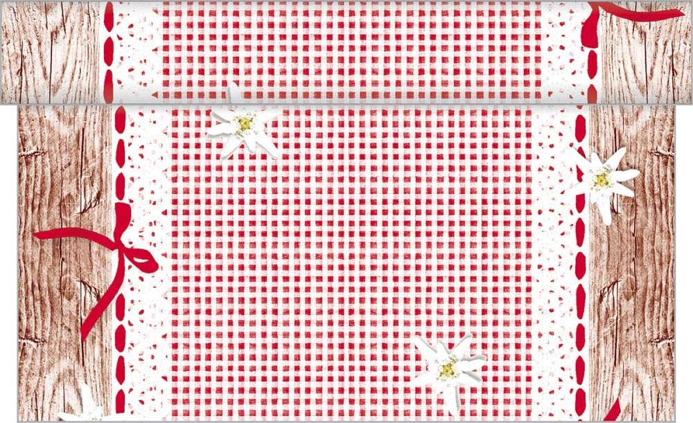 Airlaid Tischläufer 'Hüttengaudi' 40cm X 24m - Almdesign Für Oktoberfest & Partys