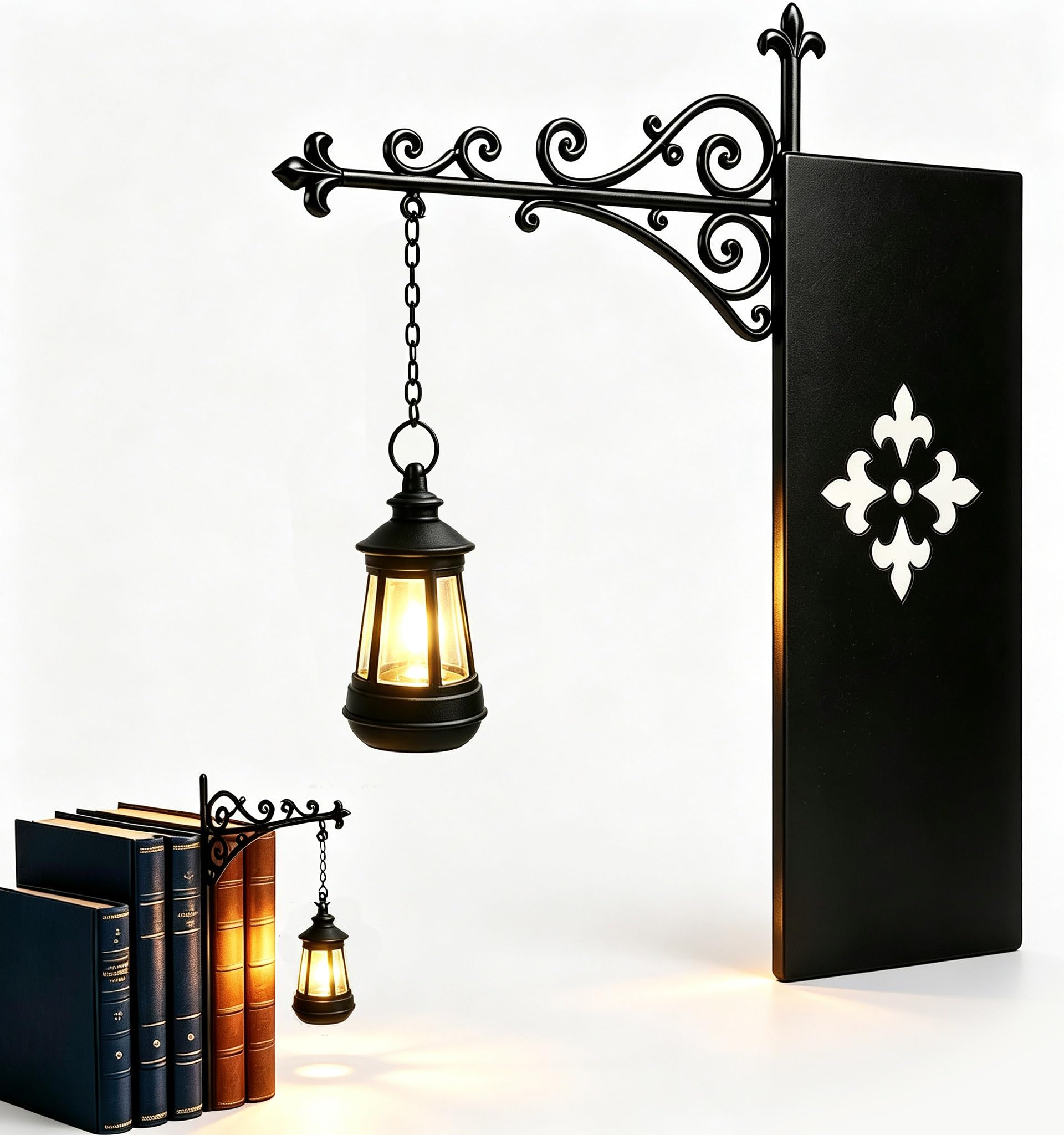 Library Lantern Mini Bookshelf Lamp，Lantern-B：1