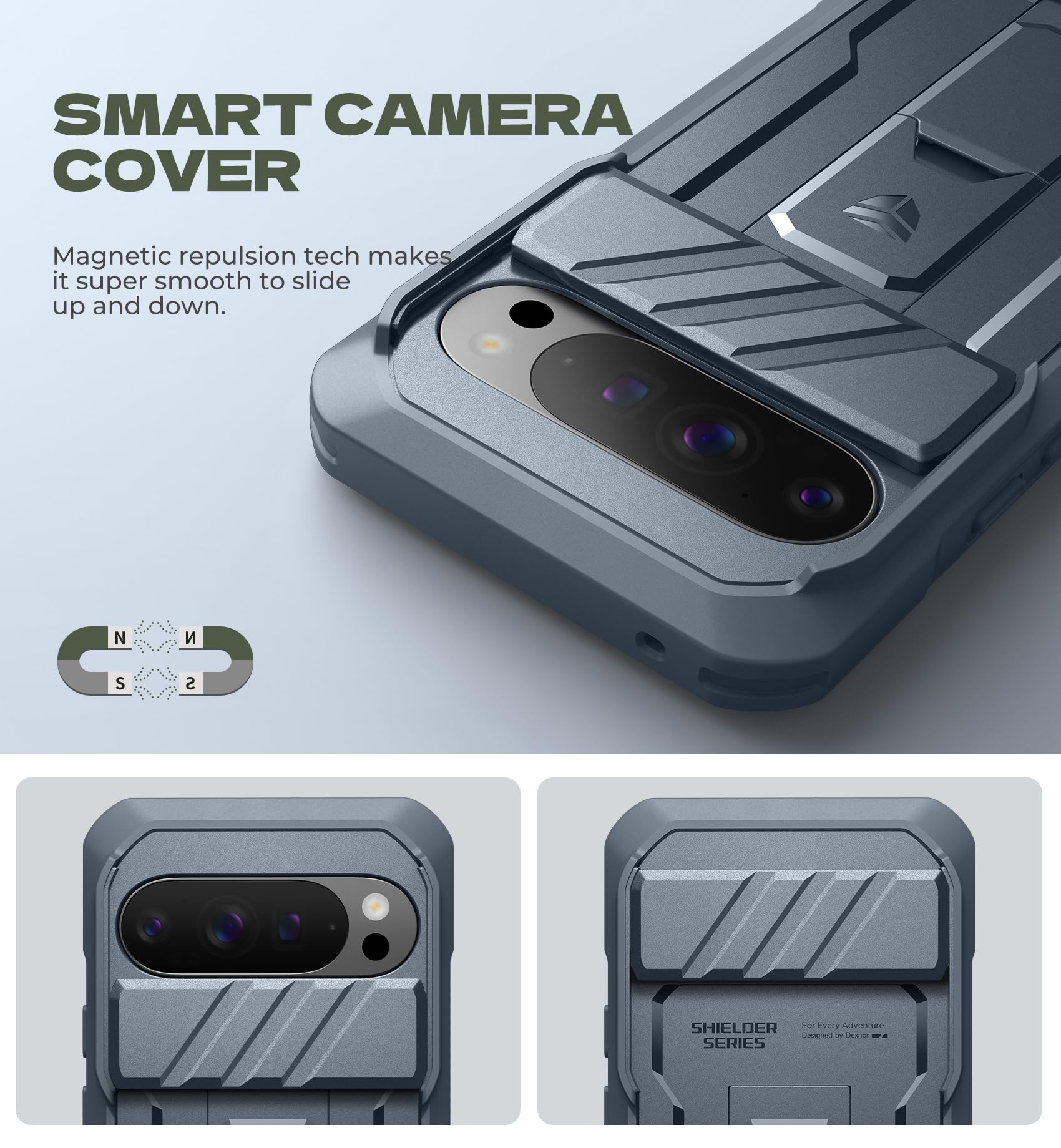 UniqueMe Set 5 In 1 Per Google Pixel 10 Pro – Custodia Trasparente Antingiallimento + 2 Vetri Temperati 9H + 2 Protezioni Fotocamera, Protezione Militare Anticaduta - 2