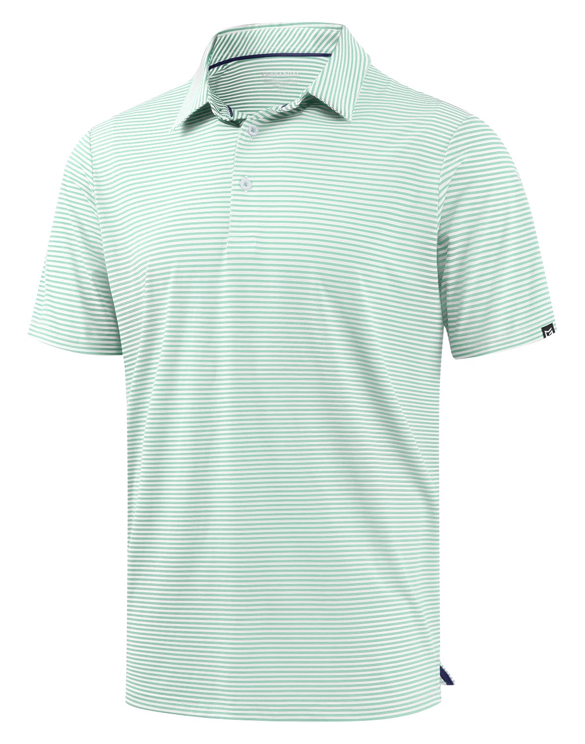 G Gradual Mens Golf Shirt Dry Fit Moisture Wicking Performance Short Sleeve Striped Polo Shirts for Men Dressy Casual — view 13