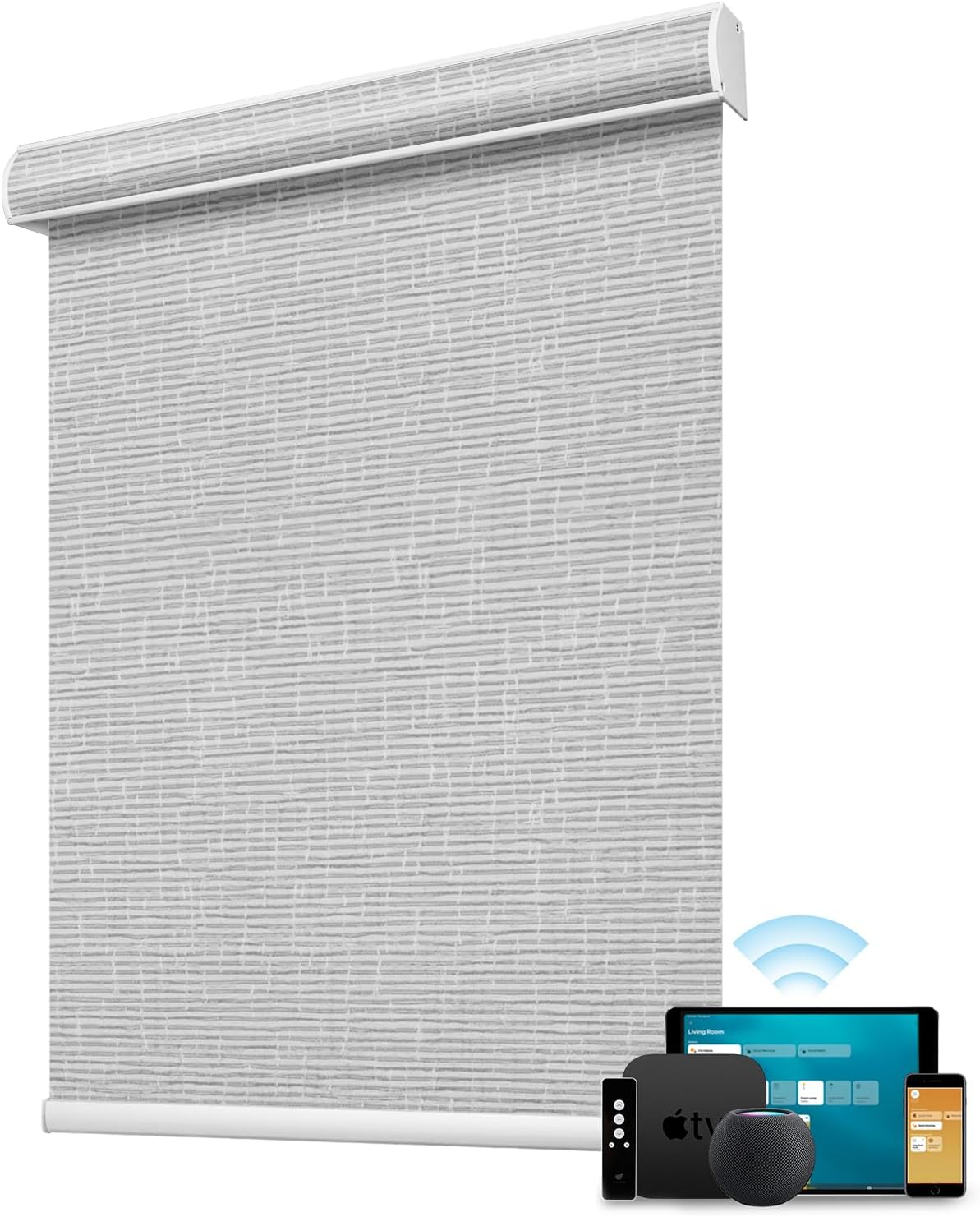 SmartWings Motorized Blind Work with Homekit ThreadEnabled, 100 Blackout Smart