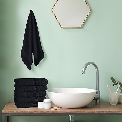 Miniatura 5 de Belizzi Home Juego de 6 toallas de mano ultra suaves de 16 x 28 pulgadas, 100% algodón hilado en anillo, toallas de mano duraderas y altamente