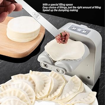 Electric Dumpling Maker Machine, Automatic Dumpling Maker Mould, Household Dumpling Pressing Machine, Electric Dumpling Skin Mould, Quick Dumpling Making Tool for Home Baking Pastry