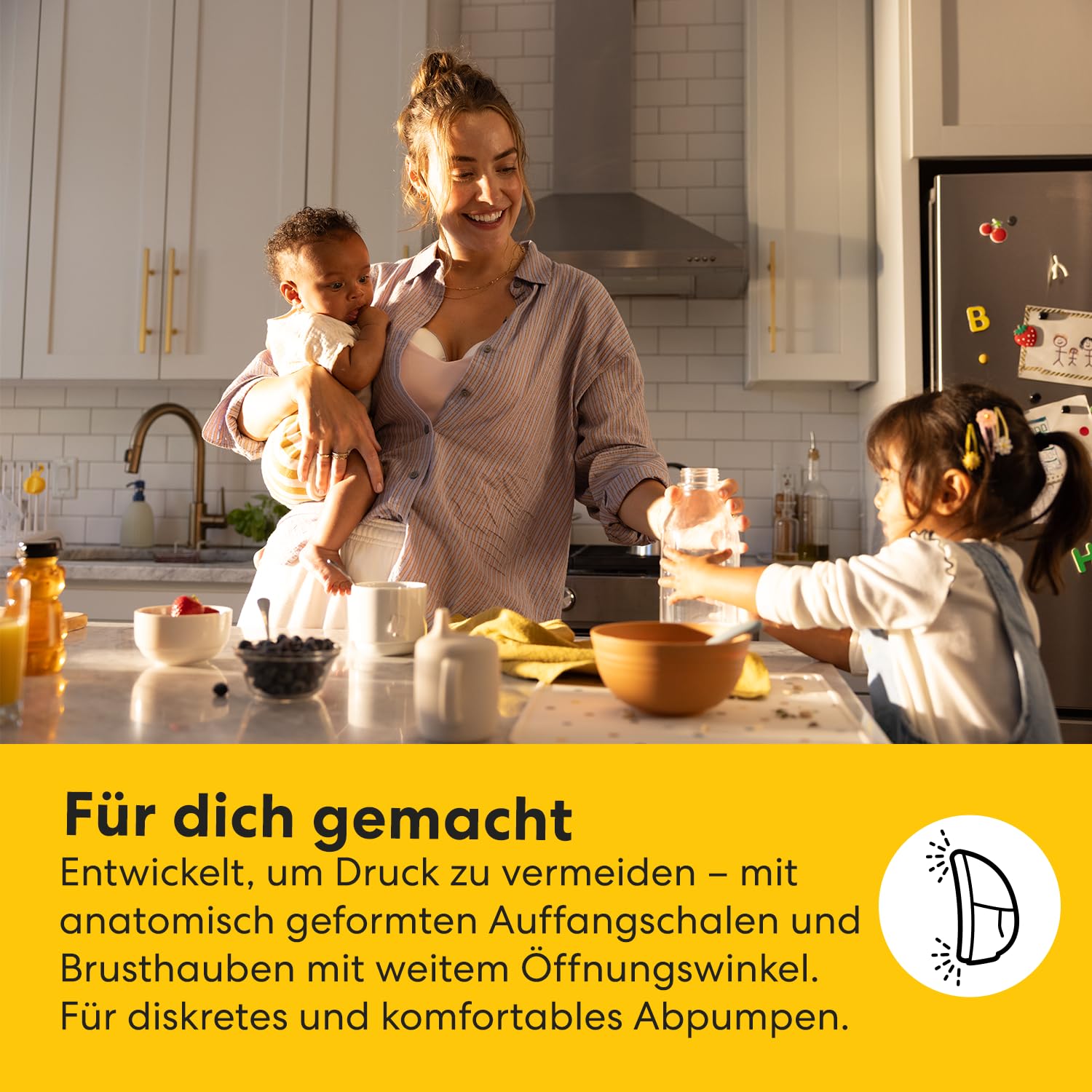 Medela Motion InBra tragbare elektrische Milchpumpe mit Aufbewahrungstasche