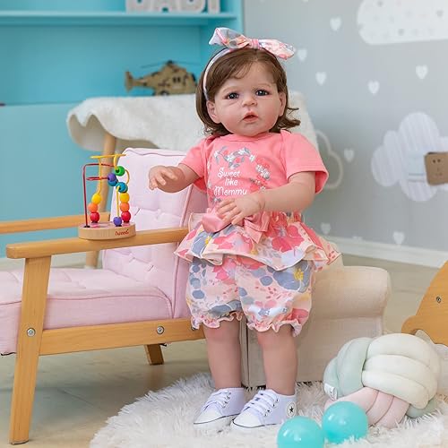 Zero Pam Muñeca de bebé realista Reborn de 24 pulgadas, muñecas de bebé Reborn de gran tamaño, muñecas Reborn con peso, muñecas de bebé de silicona