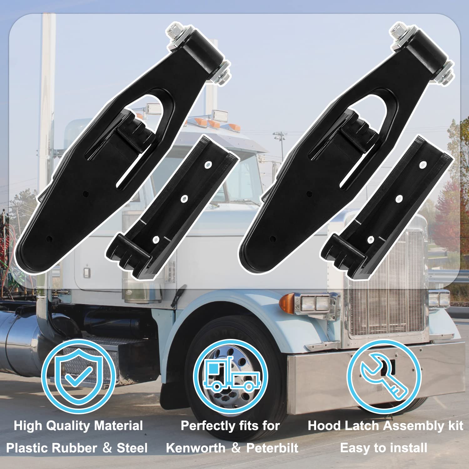 Amazon.com: yourour Hood Latch Assembly Kit Fit for Peterbilt 357