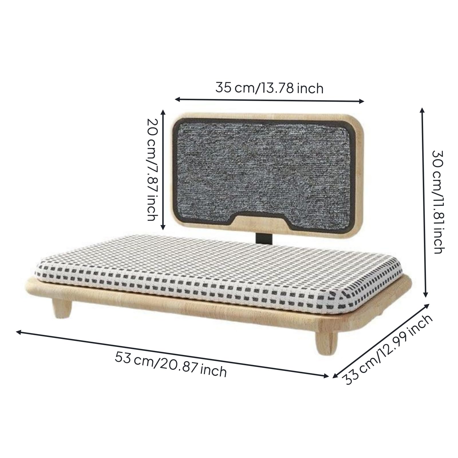 Cama con Rascador Compacta Mueble Resistente para s, Perros Pequeños, Dormitorio