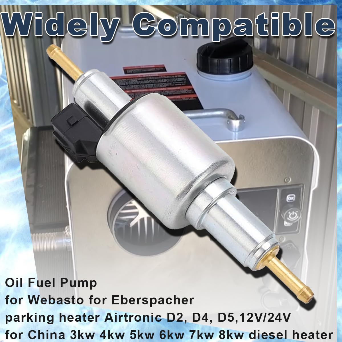 ZAMDOE 12V 22ML Ölpumpe Kraftstoffpumpe-Kit für 2KW 3KW 4KW 5KW 8KW Diesel Standheizung für Eberspacher Standheizung D2 D4 D5 Heizung Lufterhitzer Heizungspumpe Dosierpumpe