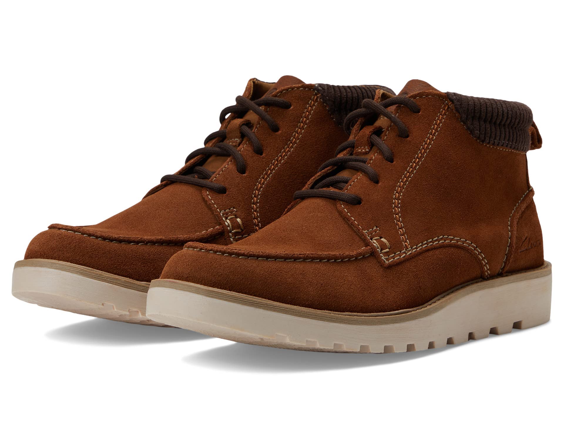 Clarks Barnes MidOxford - Stivali da uomo, Pelle scamosciata Cola, 42 EU