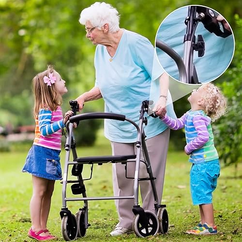 Miniatura 6 de Paquete de 4 perillas de ajuste de brazo de repuesto para rodillos, piezas de repuesto para andadores, piezas de repuesto Guardian Walker, juego de