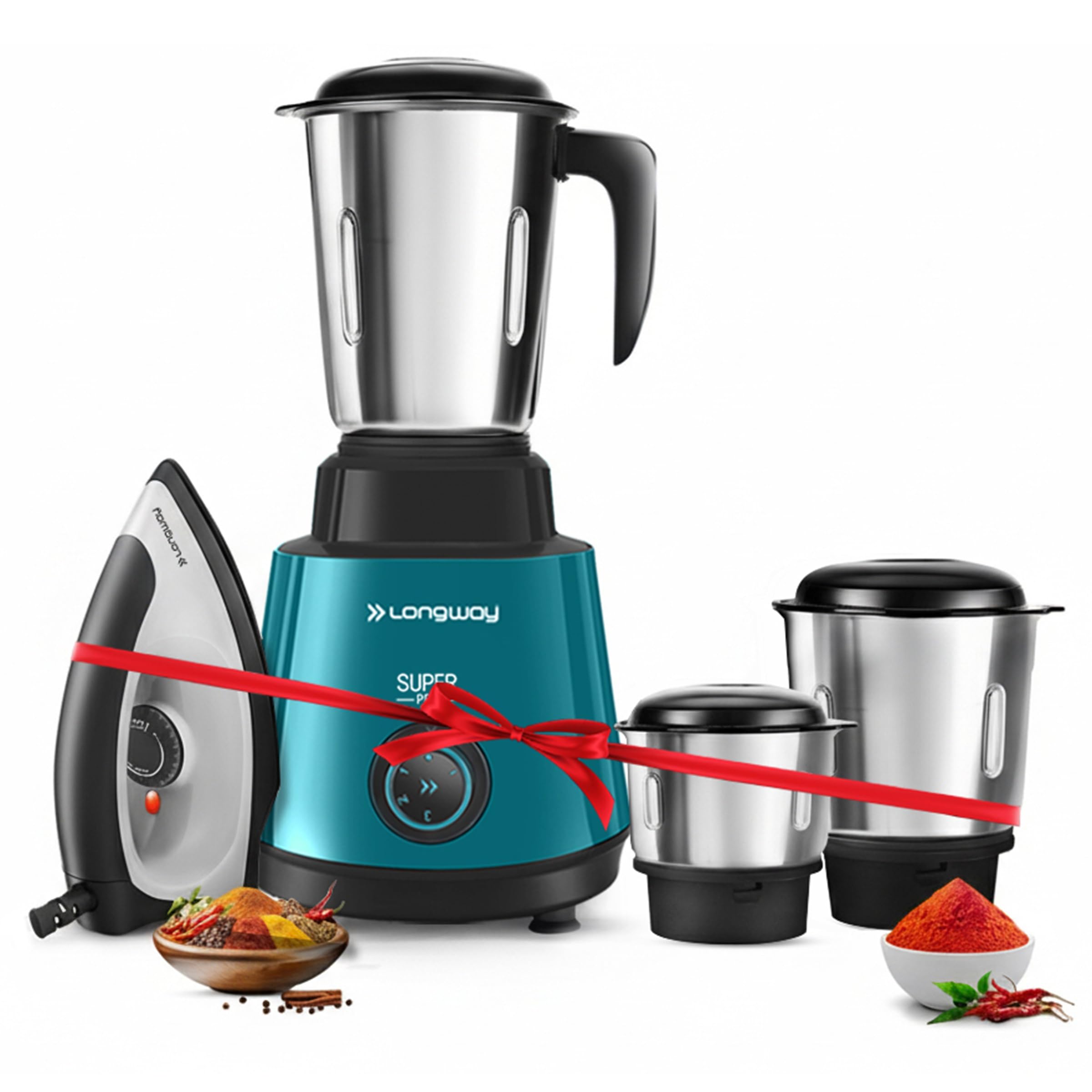 Longway Super Pro Mixer Grinder | 500 Watt Powerful Motor for Grinding, Mixing, Juicing | 2 Years Warranty