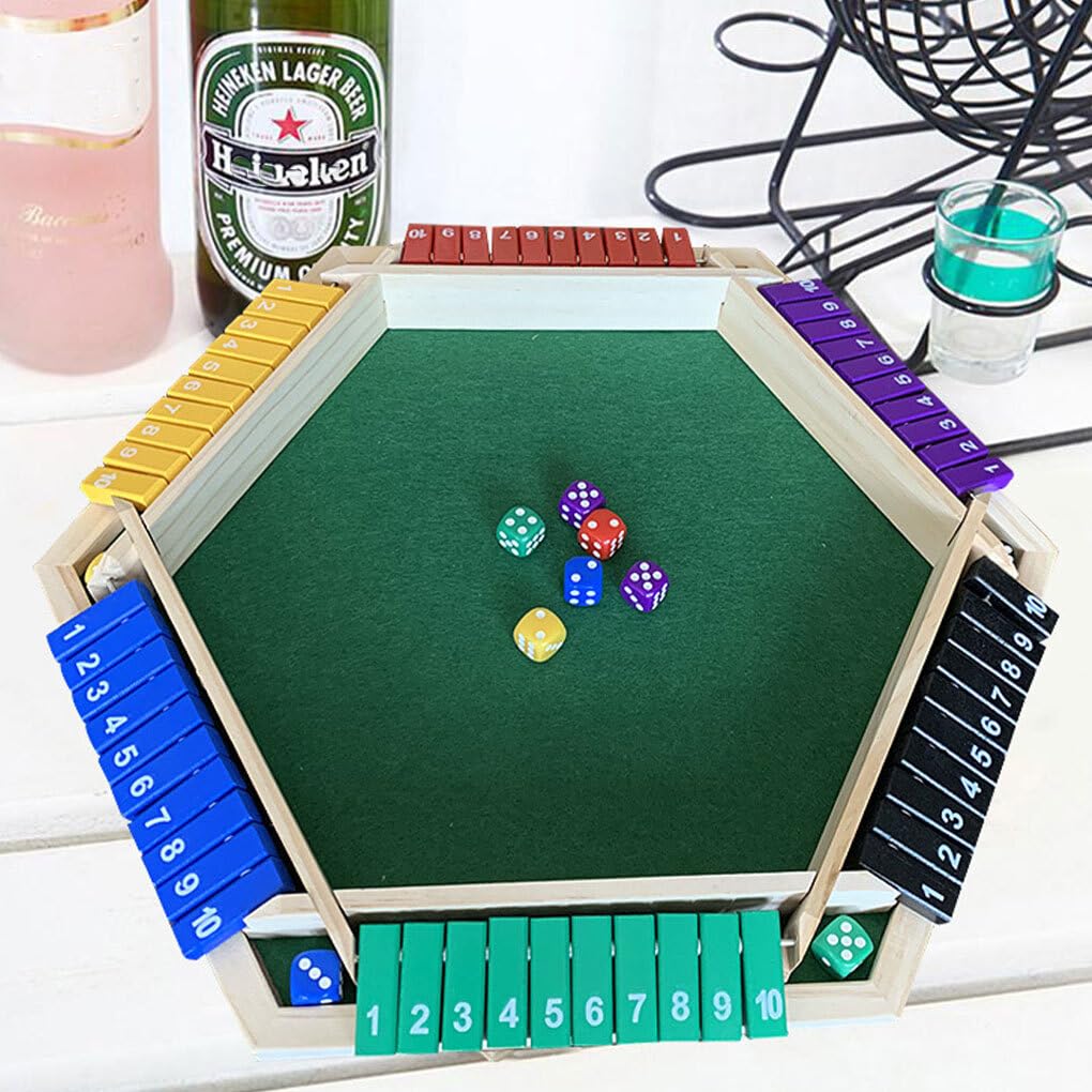 Set di Giochi da Tavolo in Legno pieni di Divertimento per la Famiglia e Gli Amici Giochi intrattenimento per Adulti da Tavolo per 6 Persone Matematica Dadi, digitare+1