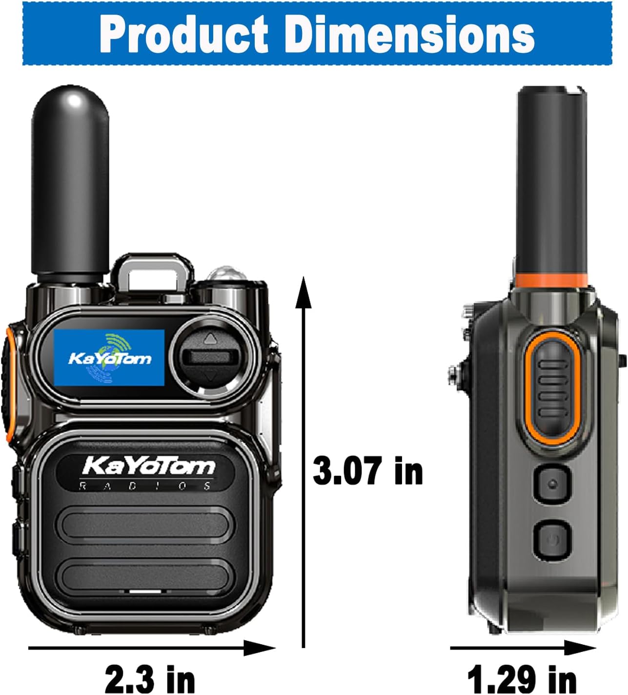 Nationwide Unlimited Range Walkie Talkie Long Range – Rapid PTT Two Way Radio, Distance Global POC, FCC Certified, Durable with Long Battery Life for Family, Business, Outdoor Use(M11-2PAKC)