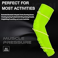 Vista 3 de Juego de 2 mangas de compresión acolchadas en el codo y en el antebrazo, para soporte y protección