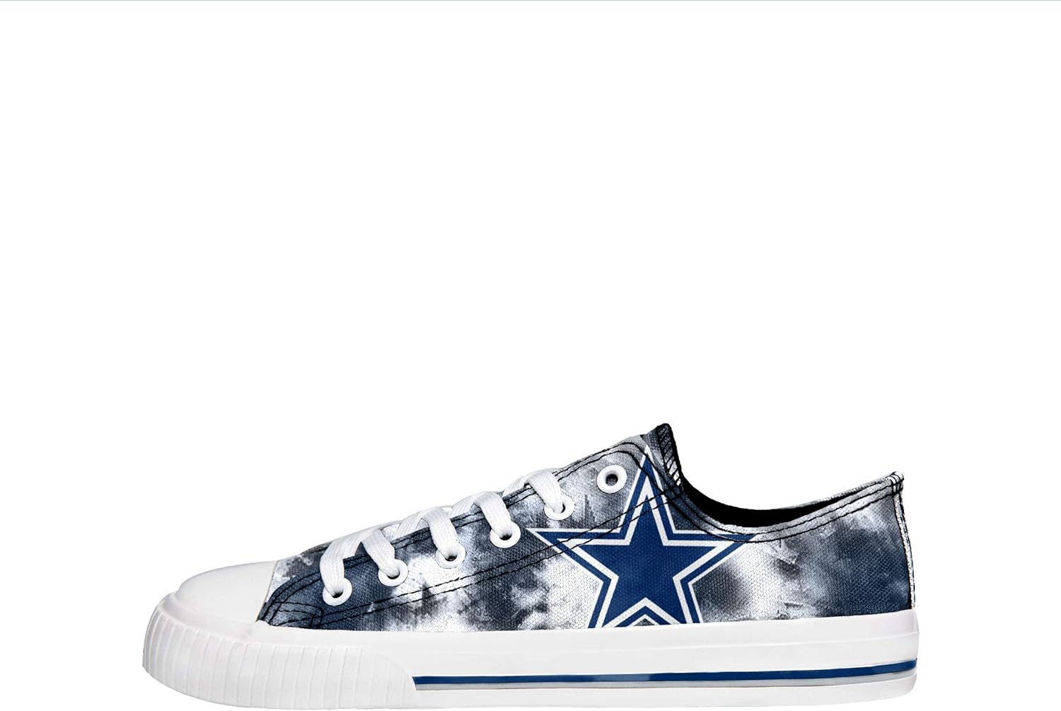 FOCO Dallas Cowboys NFL Womens Low Top Tie Dye Canvas Shoes - 7 - Image 3