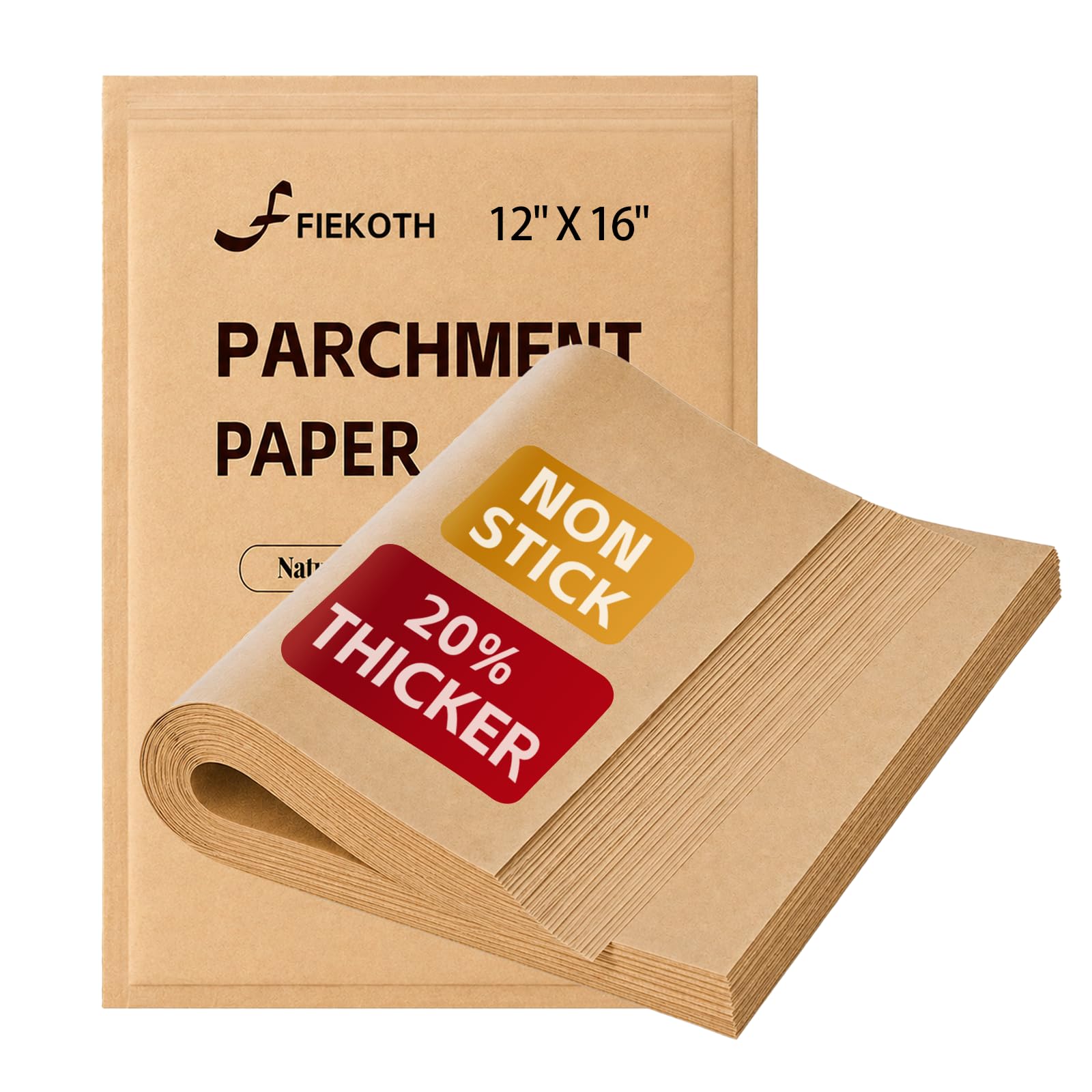 Hojas de papel pergamino sin blanquear de 12 x 16 pulgadas, hojas de pergamino antiadherentes precortadas para hornear, cocinar, asar, freír y transmitir