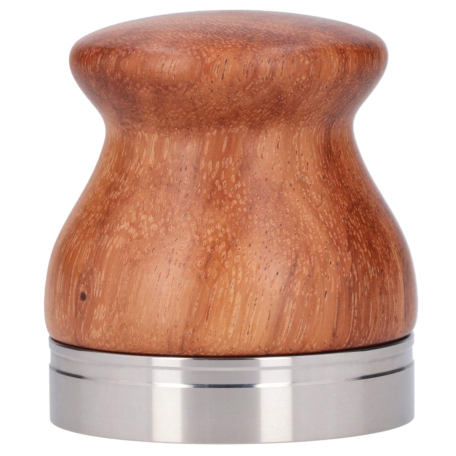 Coffee Tamper,304 Stainless Steel,Smoothly Stainless Steel Flat Coffee Tamper Powder Press Hammer Wooden Handle Coffee Accessories for Coffee Lovers(#2)