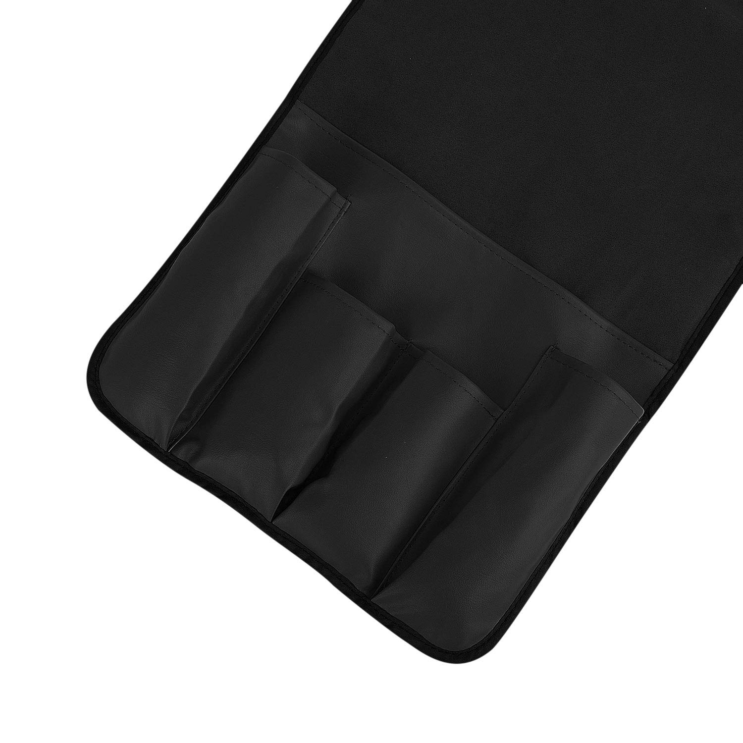 OhMill - Organizador para sofá y sillón, bolsa de almacenamiento para colgar en apoyabrazos de piel impermeable antideslizante para guardar, mando a distancia, teléfono móvil, libro revista