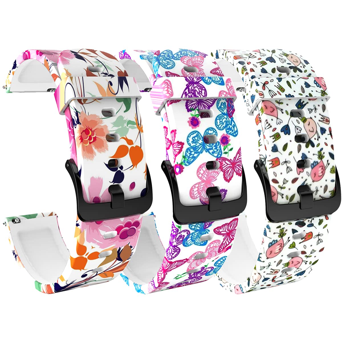 Compatible with Polar Ignite/for Cosmo JrTrack 3/JrTrack 2 SE Smart Watch/JrTrack 2/JrTrack Bands 20mm Silicone Soft Quick Release Pattern Wristband