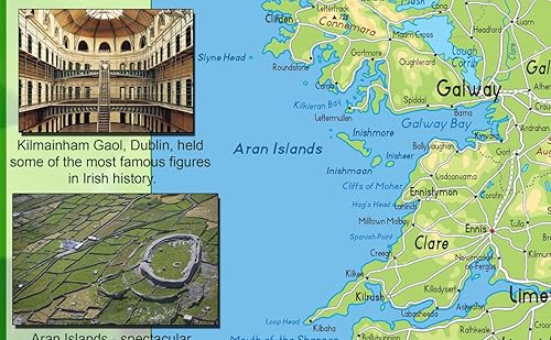 Miniatura 3 de Mapa Pictorial de Irlanda - 23.4 x 16.5 pulgadas - Papel laminado