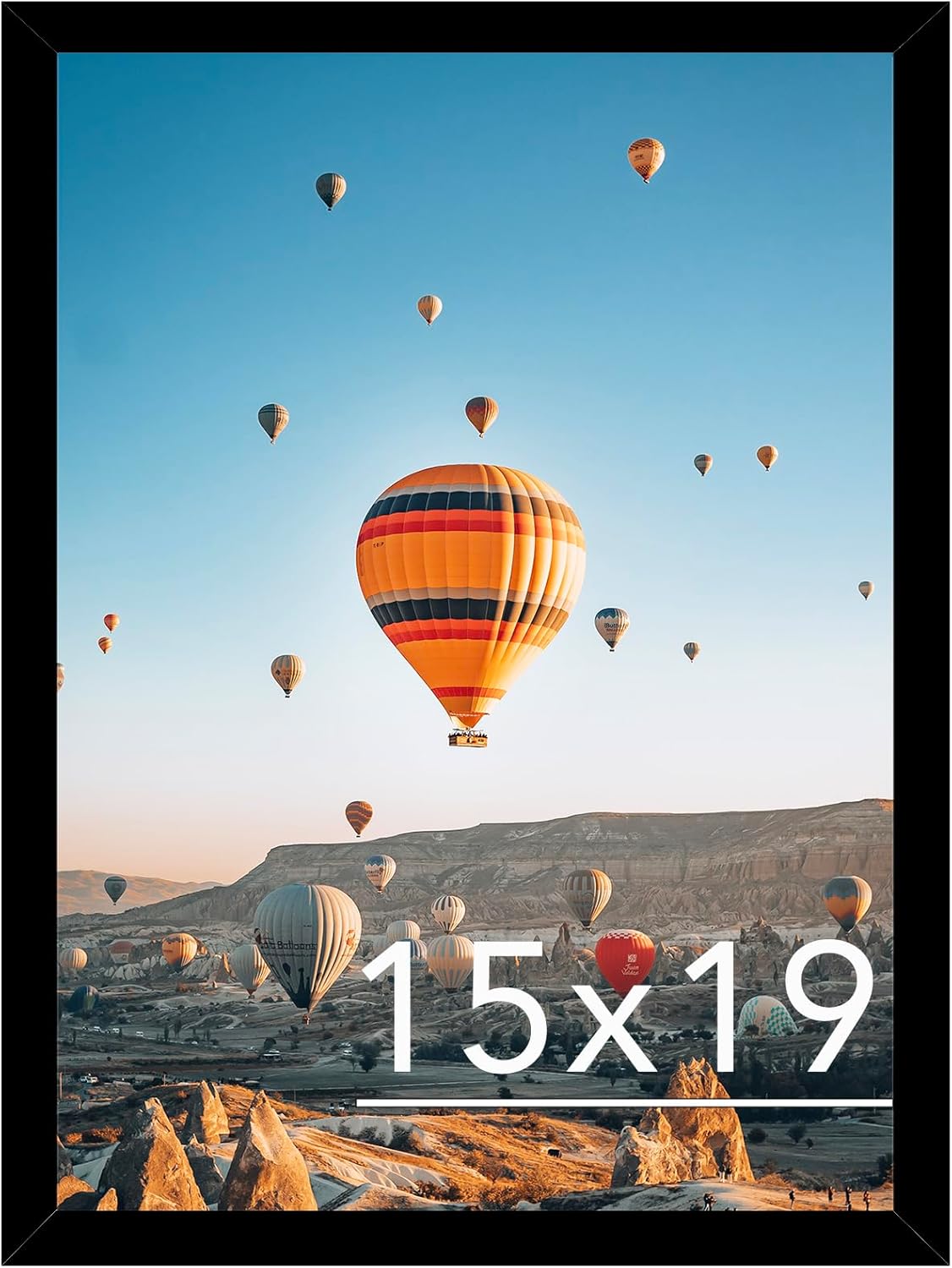 15x19 Picture Frame Black for Poster Photo Picture, Horizontal and Vertical Formats, Wall Hanging, 15 x 19 Wall Gallery Poster Photo Frame Black 15x19 inch