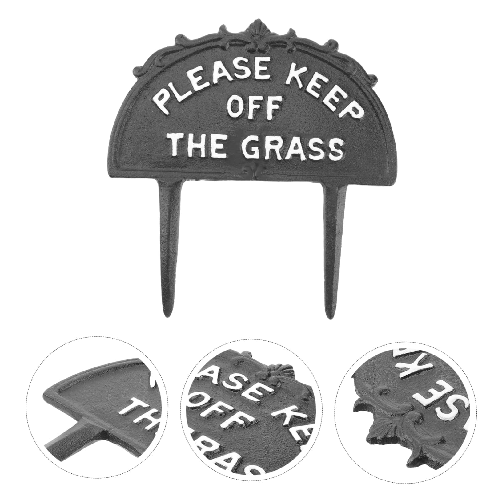 1stück Warnschild Bitte Betreten Sie Gras Nicht Wetterfestes Metall Schild Für Garten Und Rasenschutz Praktischer Bodenstecker Für Dekoration