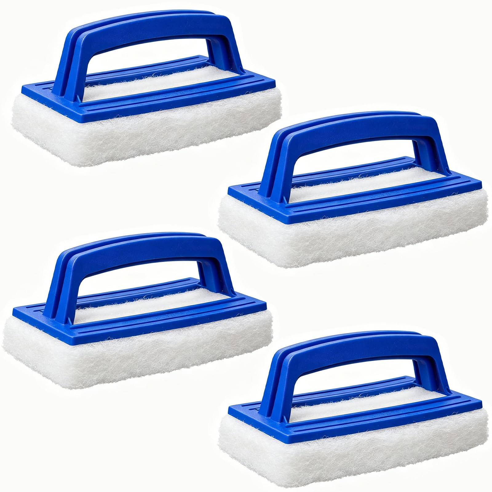 4 Stück Pool Schwamm Bürsten, Pool Bürsten Set, Pool Reinigungsbürste, Schwimmbadbürste mit Griff, Poolreinigung Handschrubber Algenbürste für Spa, Badewannen, Poolflecken und Schmutz
