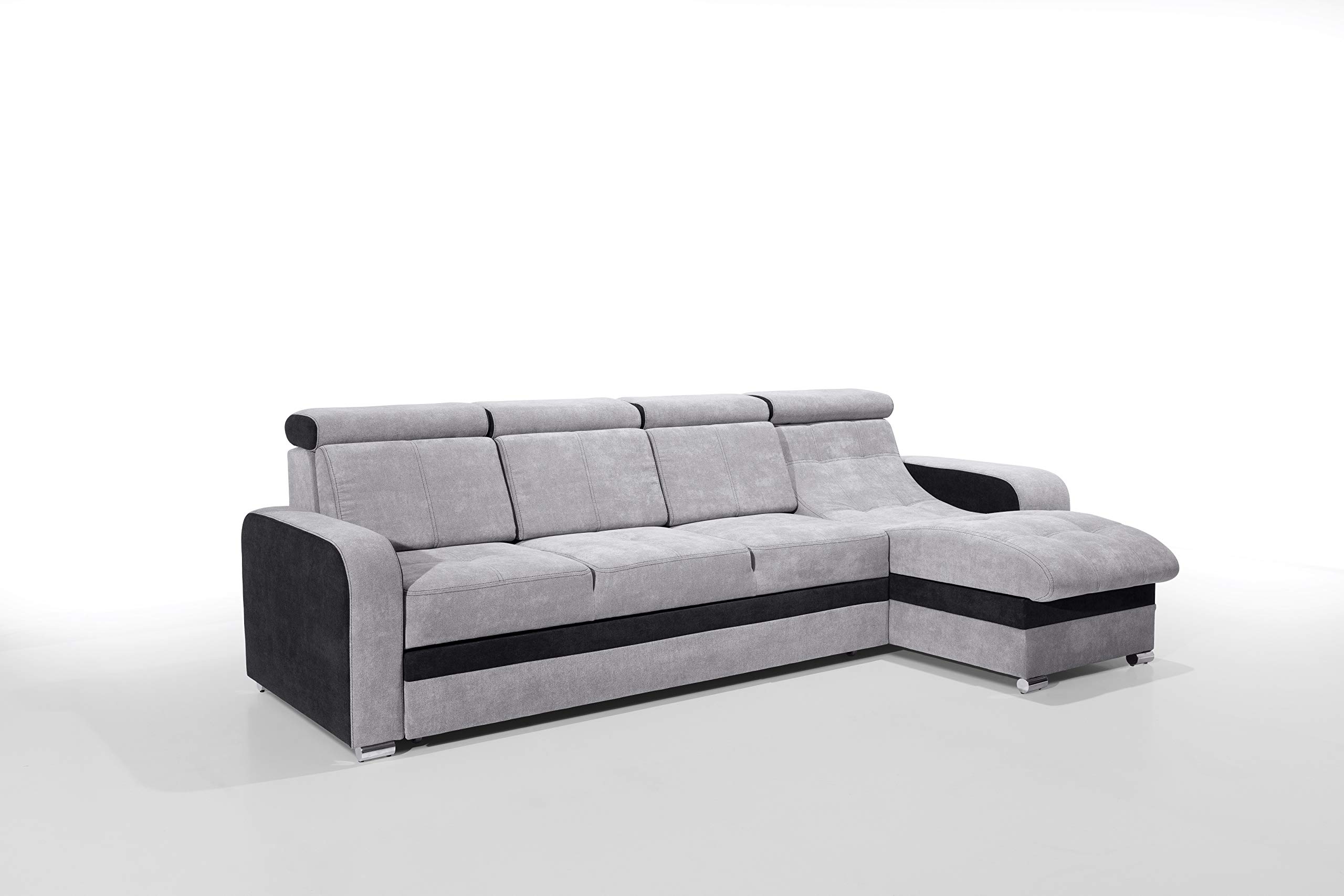 Robin Inspire Bristol Divano Angolare Letto Destra Grigio Nero