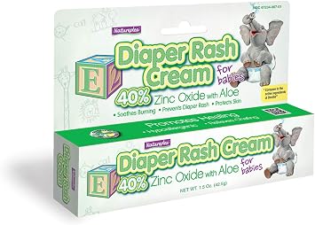 Diaper Rash Cream for Babies 40% Zinc Oxide with Aloe 12 Pack