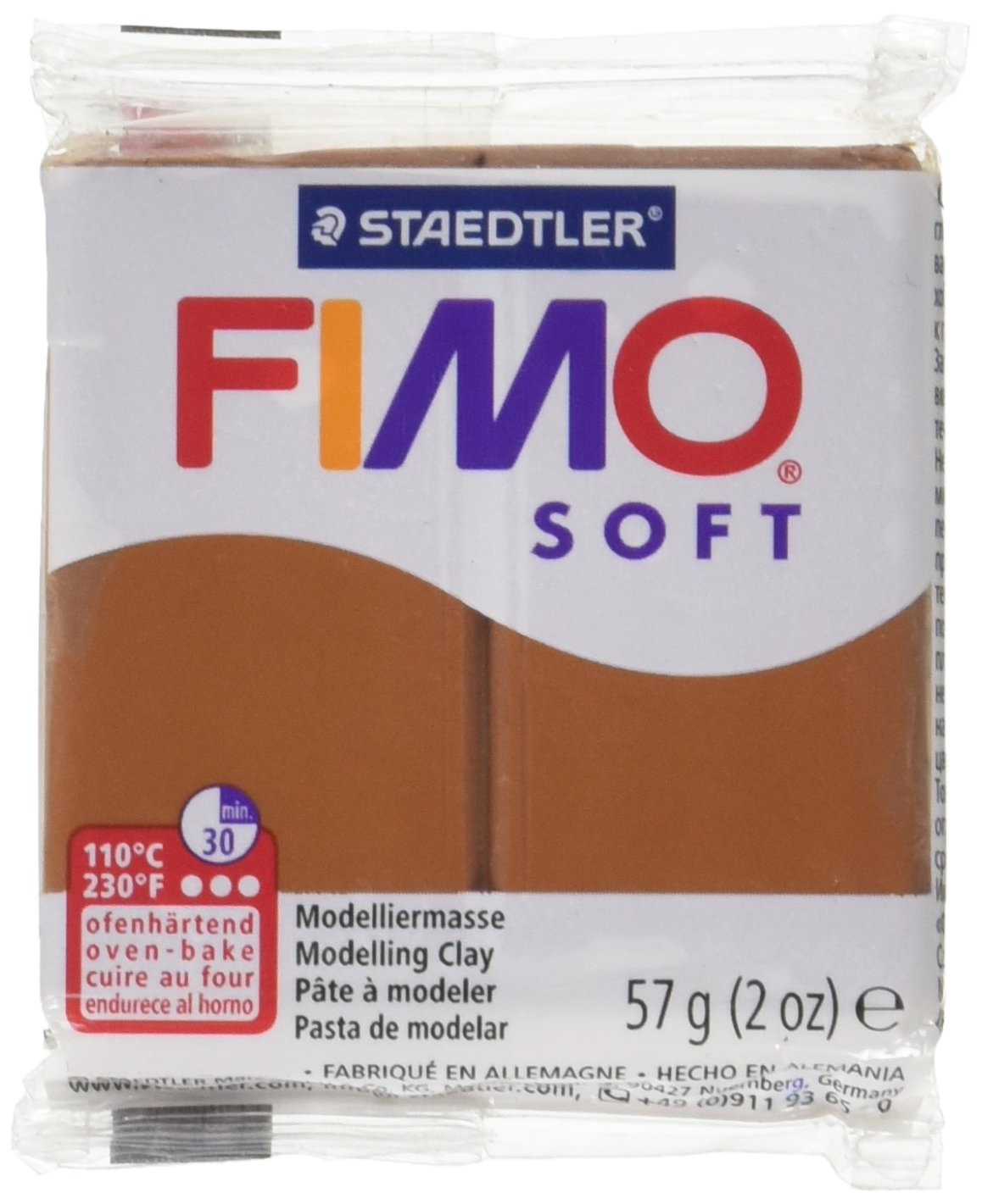 Pâte polymère Fimo 8020-7 caramel STAEDTLER souple contre les fissures après cuisson au four