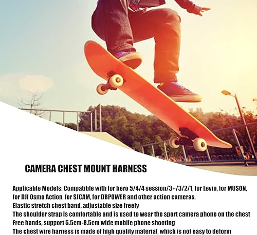 Miniatura 3 de VBESTLIFE Soporte de pecho para teléfono celular, soporte de clip universal para teléfono inteligente y cámara de acción, arnés de correa de pecho