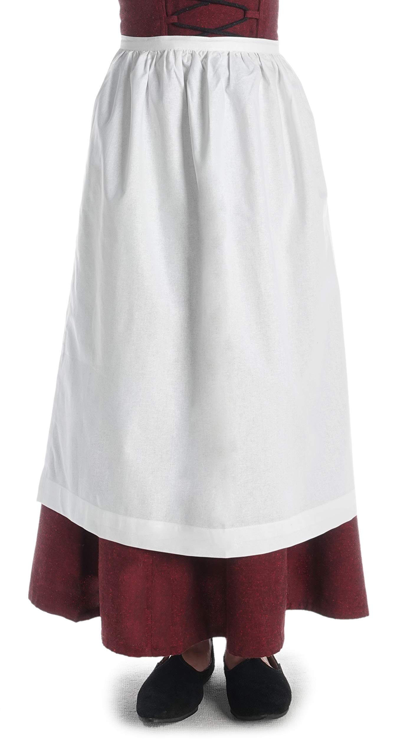 HEMAD Medieval Apron Repanse - Cotton - Brown, Red, Green, Beige, White - One Size - White - Image 3