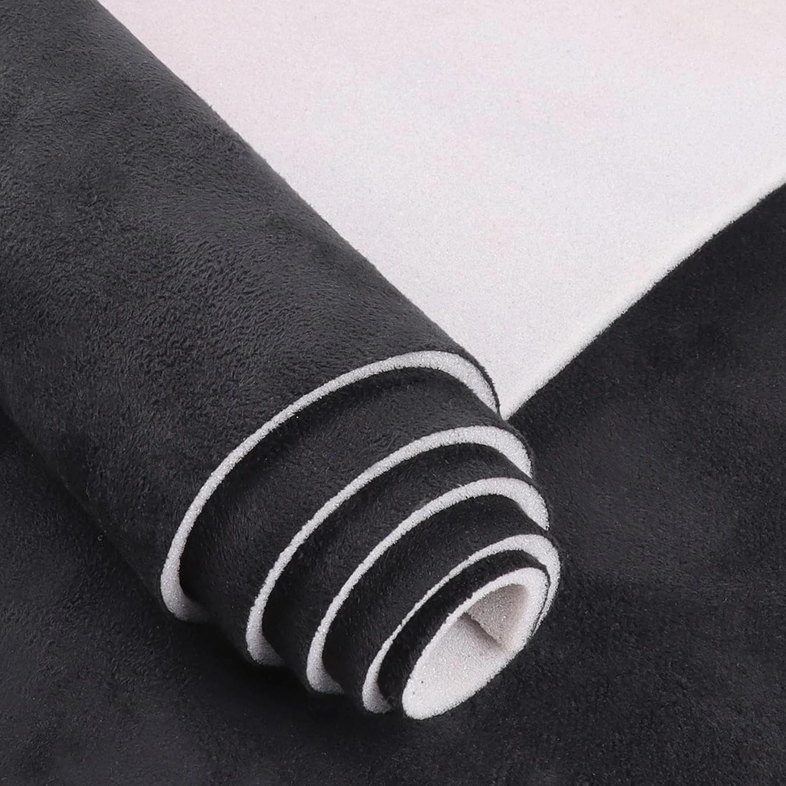 YOKKIP Black Suede Headliner Fabric
