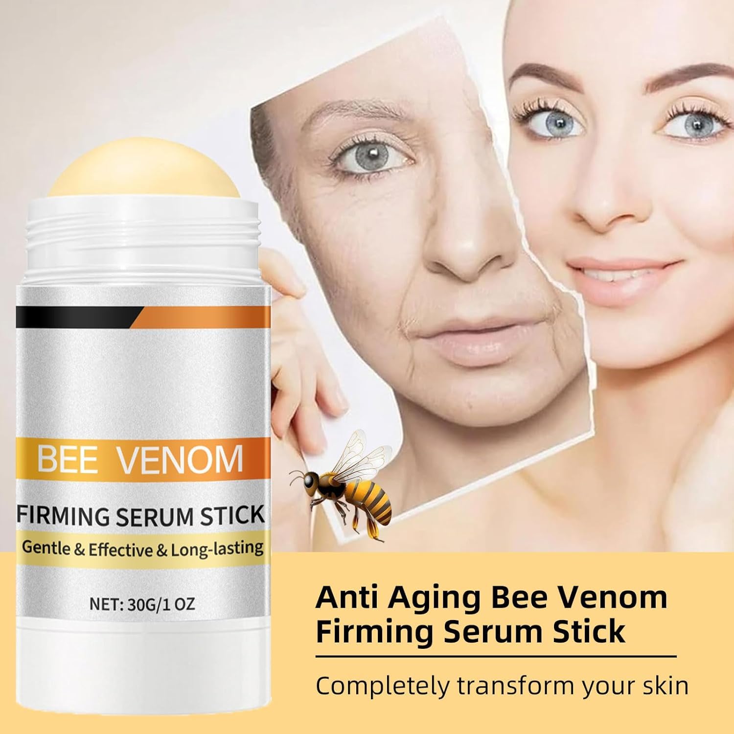 Bee Venom Firming Serum Stick, 2PCS Anti-Aging Face Cream, Lifts and Tightens the Skin, Hydrating - Image 2