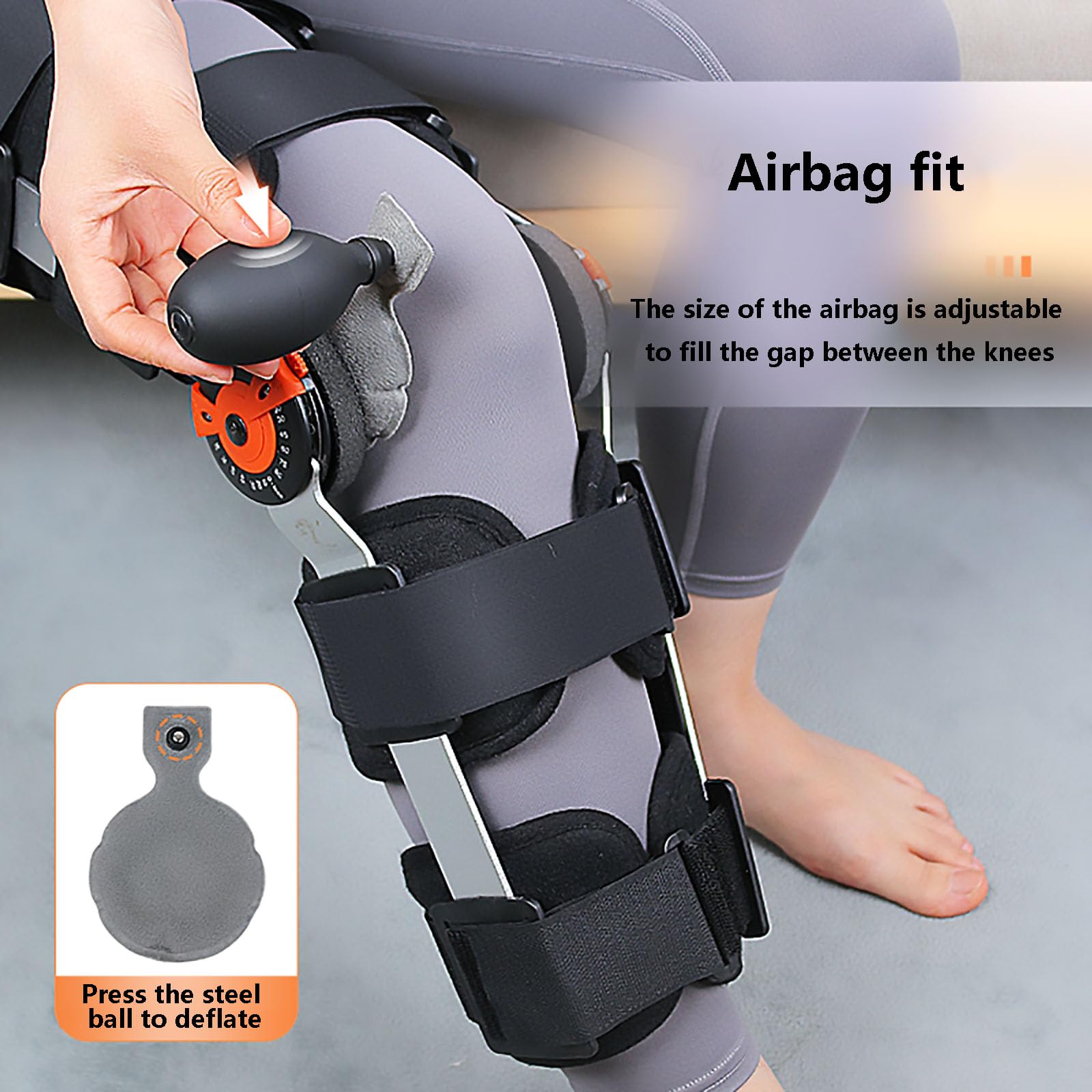 HAILM Rodillera Bisagras, Soporte para Articulación Rodilla, Ajustable 0° a 120°, para Estabilización Recuperación, Lesiones ACL, MCL y PCL, para Pierna Izquierda y Pierna Derecha