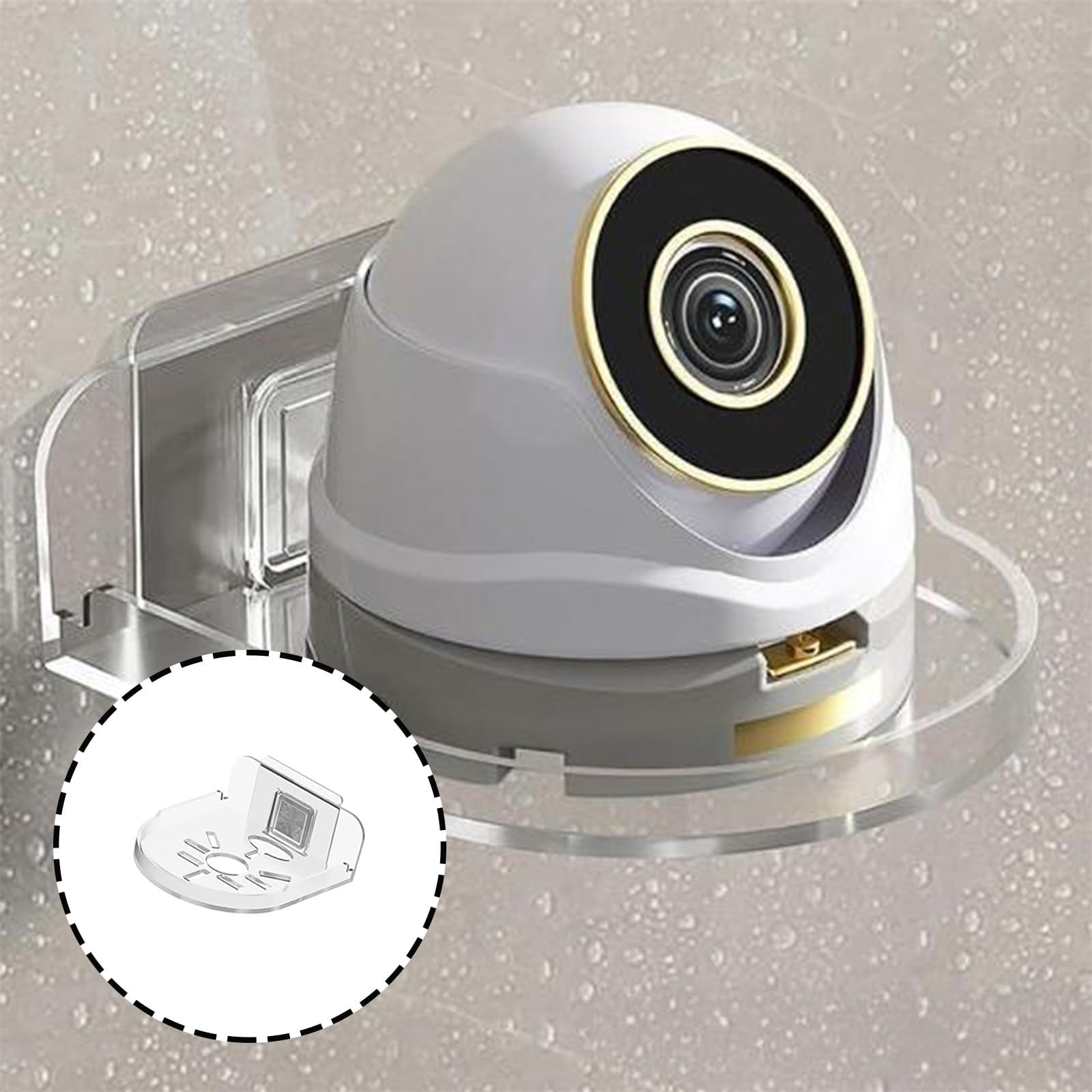 AMBEERT 4Pcs Camera Wall Mount, Security Camera Shelf, Punch-Free Camera Bracket, Bracket Stand Tray Indoor - Image 3