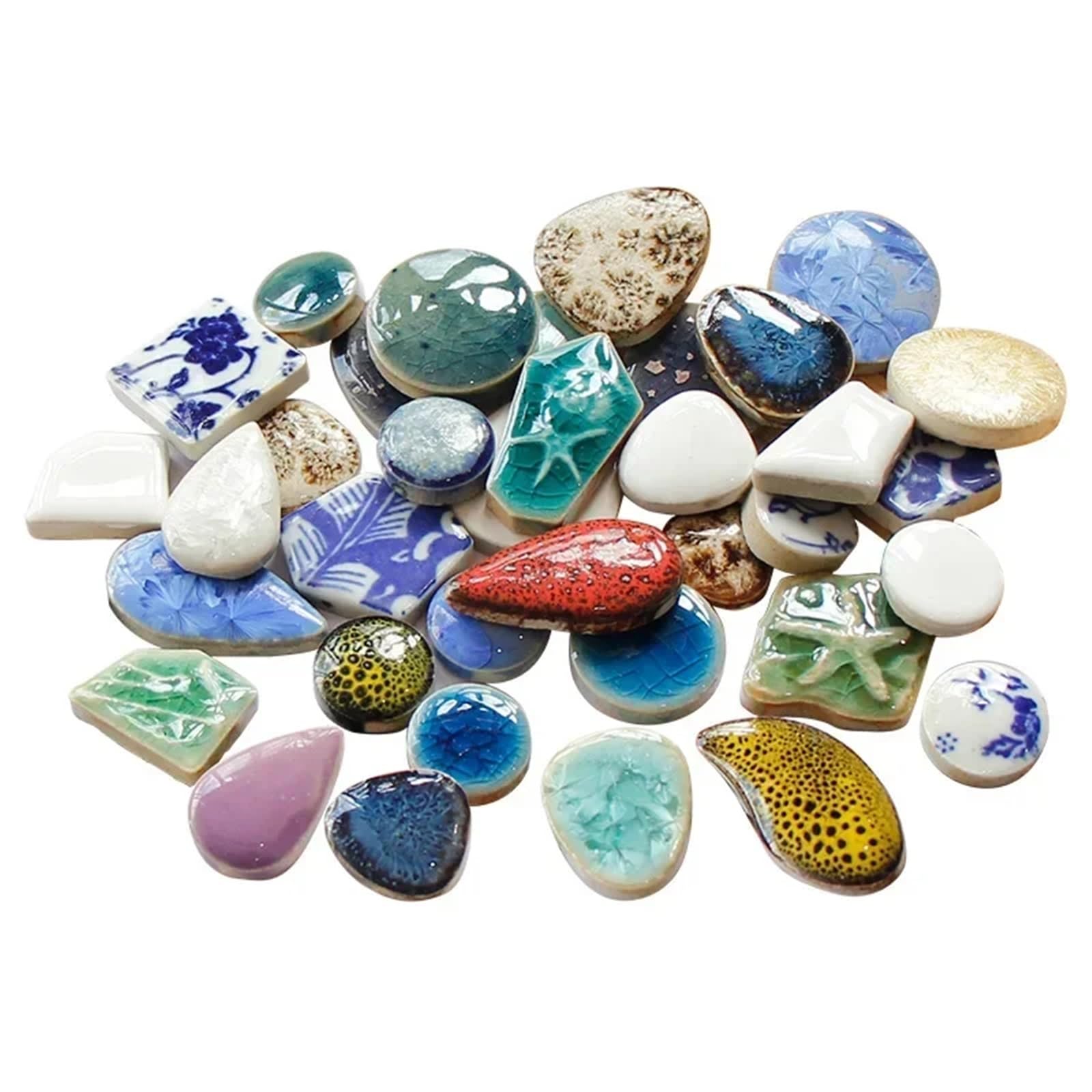 Azulejos de mosaico cerámica, Kit bricolaje, 100g, artesanía Multicolor, Hobby, decoración del hogar(24)