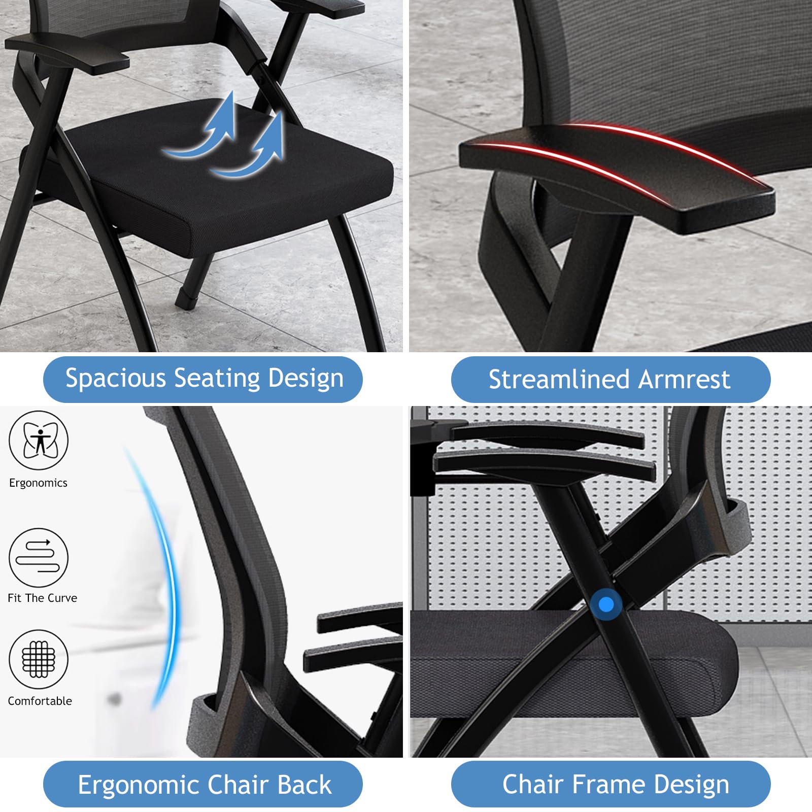 Bayside Furnishings Metrex Mesh Office Chair NDDKSII Folding