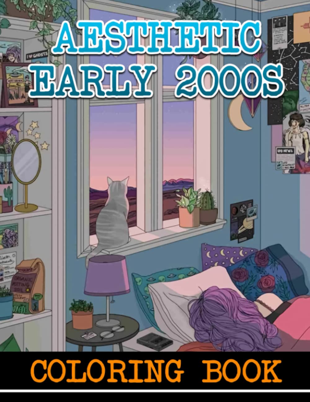 Aesthetic Early 2000s Coloring Book: Beautiful Coloring Pages | Gifts To Relax And Stress Relief For Teens, Adults With Impressive Illustrations